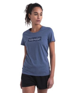 Women's Merino Blend Central Classic T-Shirt Glacial Flow Logo