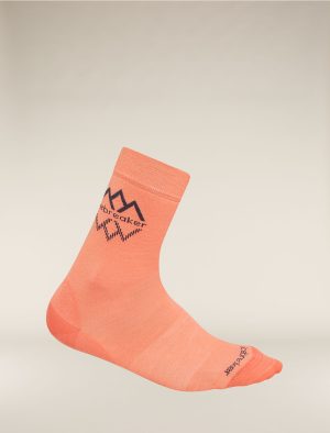 Women's Merino Lifestyle Fine Gauge Crew IB Logo Reflections Socks