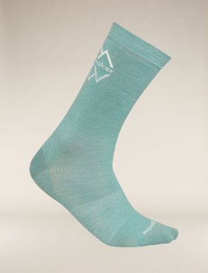 Men's Merino Lifestyle Fine Gauge Crew IB Logo Reflections Socks