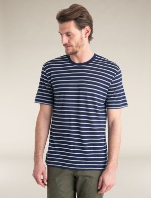 Men's Merino Blend Drayden Short Sleeve T-Shirt Stripe