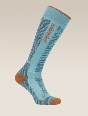 Women's Merino Blend Ski+ Medium Over The Calf Socks Mountain Contour