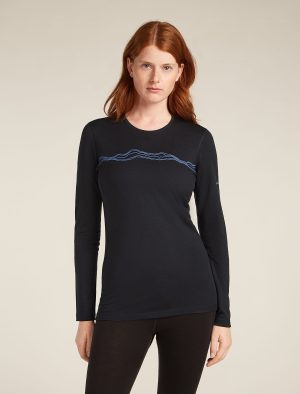 Women's Merino 200 Oasis Long Sleeve Crew Mountain Pulse Thermal Top