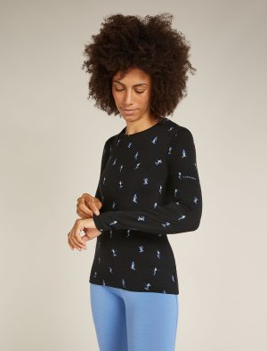 Women's Merino 200 Oasis Long Sleeve Crew Thermal Top Snow Day