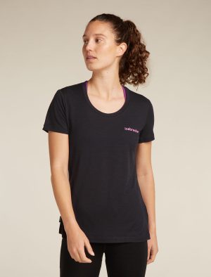 Women's Merino 150 Tech Lite Short Sleeve Scoop T-Shirt Tee IB Wordmark
