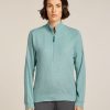 Women's Merino 260 Waffle Knit Wander Long Sleeve Half Zip Top