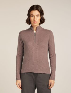 Women's Merino icebreaker Anniversary Original Long Sleeve Half Zip Top