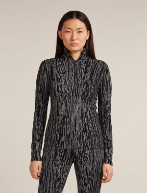 Women's Merino 260 Tech Vertex Long Sleeve Half Zip Thermal Top Delta Lines