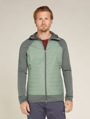 Men's Merino Blend Quantum Hybrid Long Sleeve Zip Hoodie