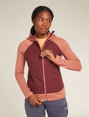 Women's Merino Blend Quantum Hybrid Long Sleeve Zip Hoodie